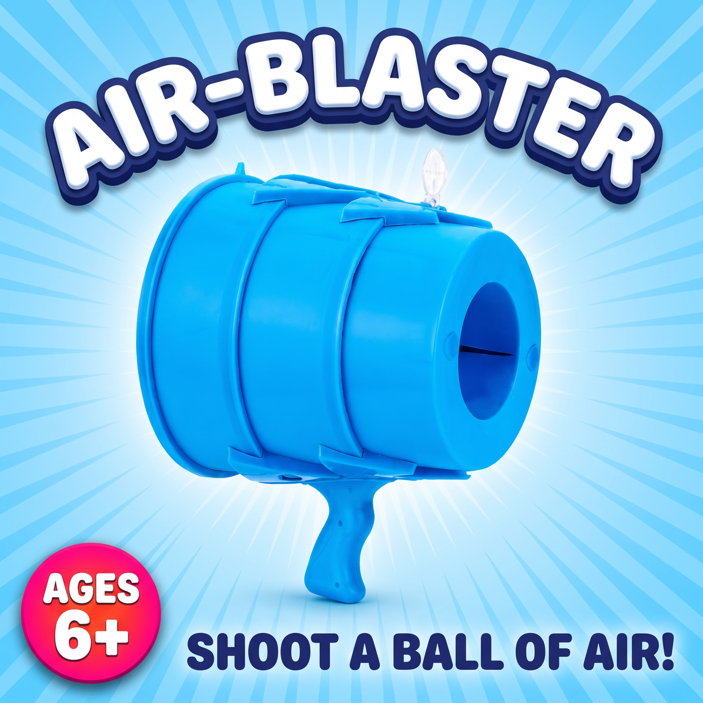 Air-Blaster air cannon prank toy — shoot a ball of air