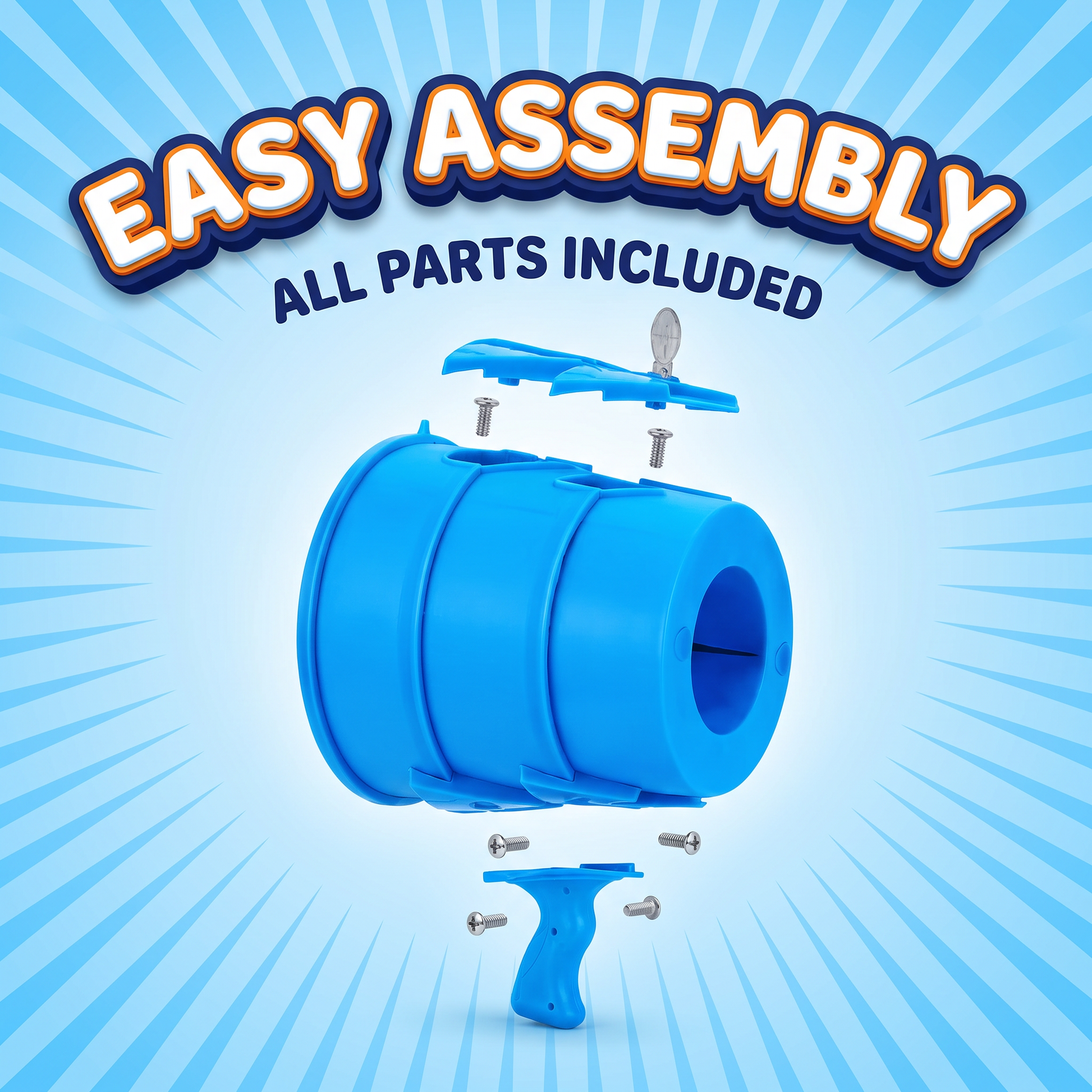 Air-Blaster easy assembly — all parts included
