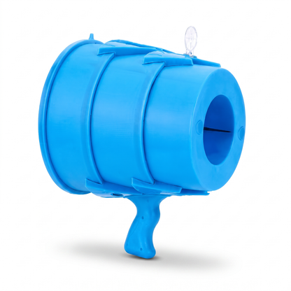 Air-Blaster toy air cannon on white background